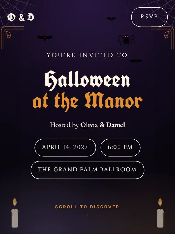 Gothic Manor template preview