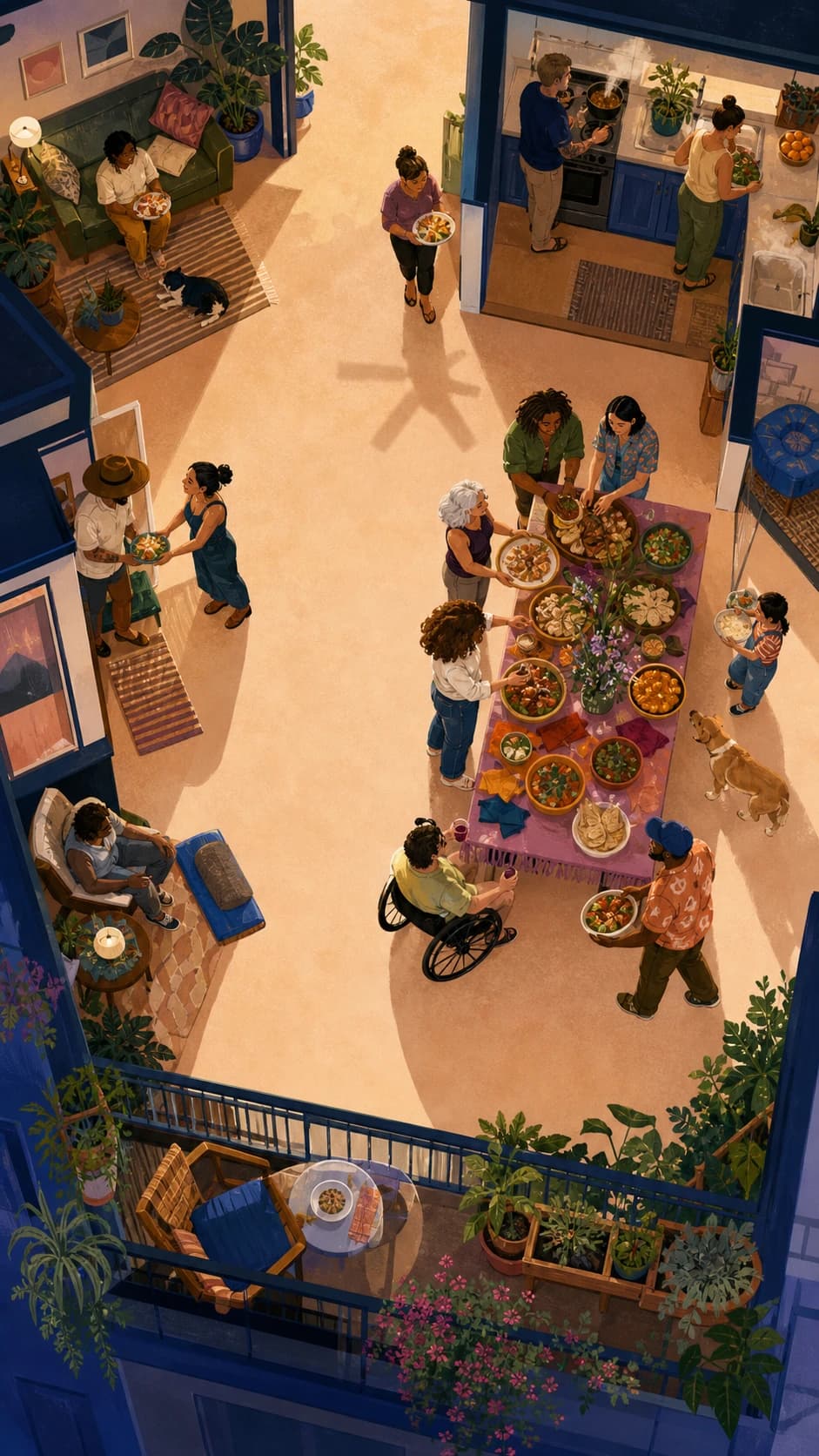 Everyone in one room