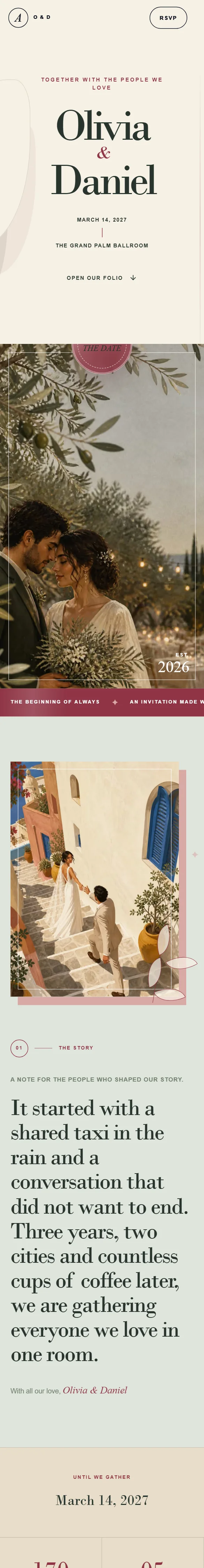 The Aurelia invitation, scrolling