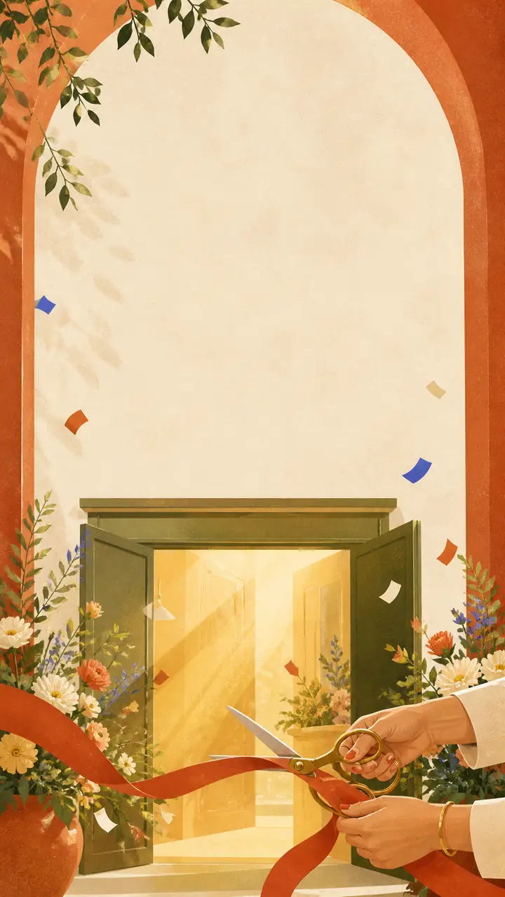 Storefront Ribbon Opening